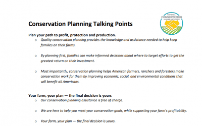 Puntos de conversación sobre planificación de la conservación.