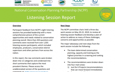 Comentarios de los participantes de las ocho sesiones de escucha de NCPP, incluidos todos los comentarios.