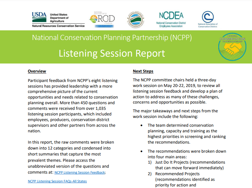 Participant feedback from NCPP’s eight listening sessions, including all comments.