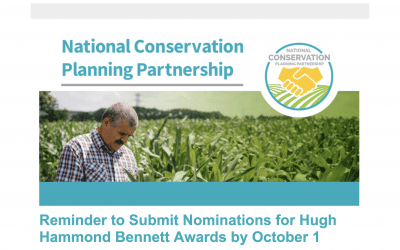 NCPP Update (September 2020) Reminder to Submit Nominations for Hugh Hammond Bennett Awards by October 1